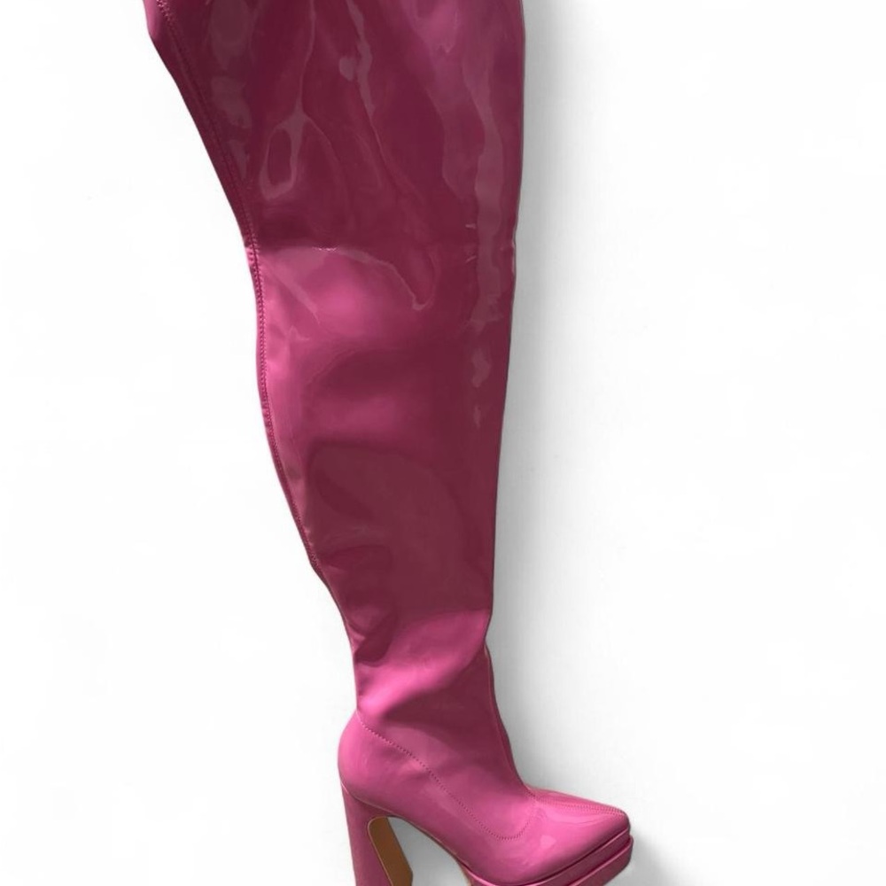 Chic Hot Pink Thigh-High Boots Women's Size 6